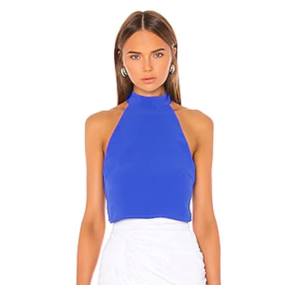 REVOLVE Scarlett High Neck Top in Cobalt. Size XXS. Worn once.